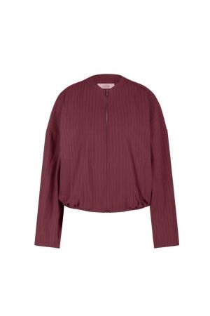 Studio Anneloes Storm stripe bomber jacket 3069 bordeaux/dark blue