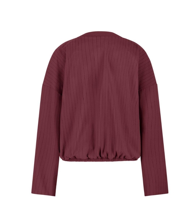 Studio Anneloes Storm stripe bomber jacket 3069 bordeaux/dark blue