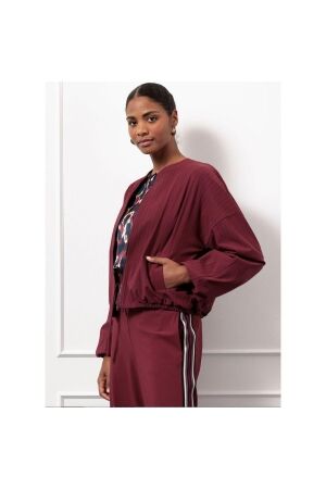 Studio Anneloes Storm stripe bomber jacket 3069 bordeaux/dark blue