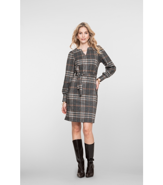 Geisha Dress check lurex 925 Grey