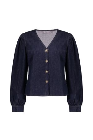 Geisha Blouse denim 880 Dark blue denim