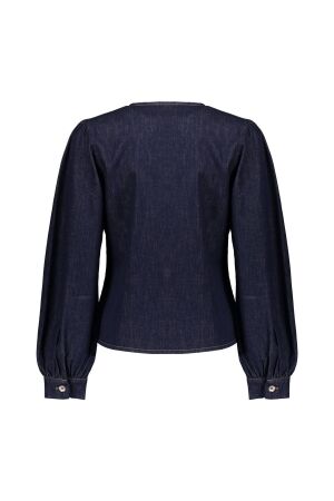 Geisha Blouse denim 880 Dark blue denim