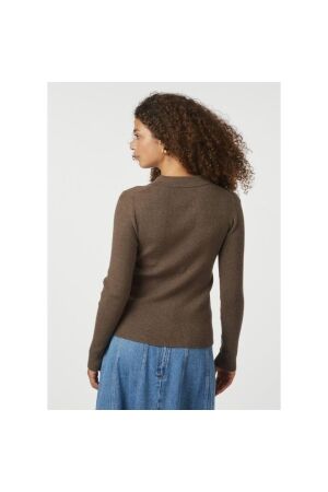 Neo Noir Panama knit blouse 205 Brown melange
