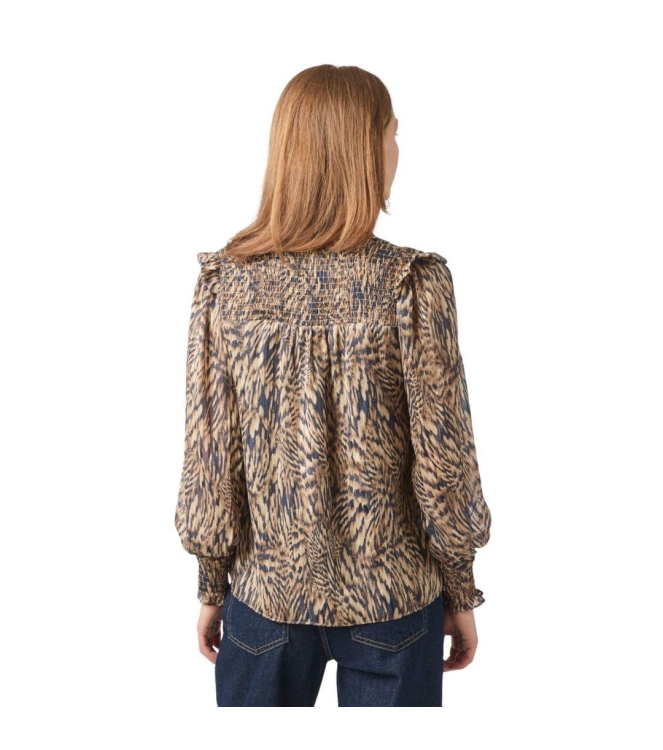 Neo Noir Davina pattern blouse 543 Camel