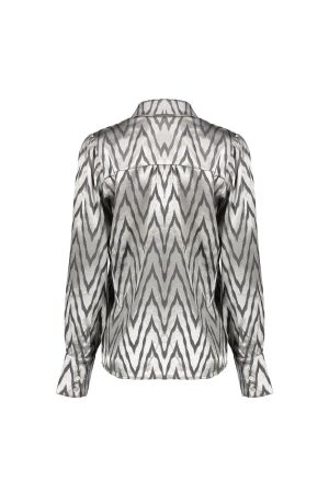 Geisha Blouse animal silver 915 Silver grey