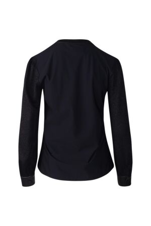 ZIP73 Top tailored collar 008 Black/logo