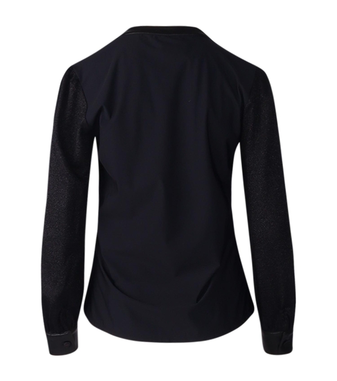 ZIP73 Top tailored collar 008 Black/logo