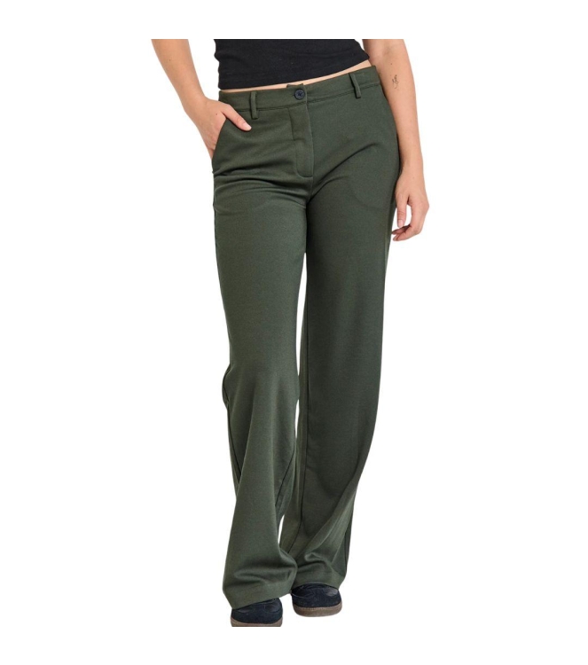 Freequent Wide leg structure Kombu green