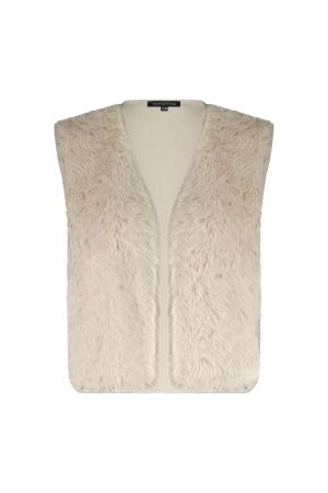 Tramontana Faux Fur Vest 6800 Stone
