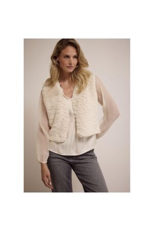 Tramontana Faux Fur Vest 6800 Stone
