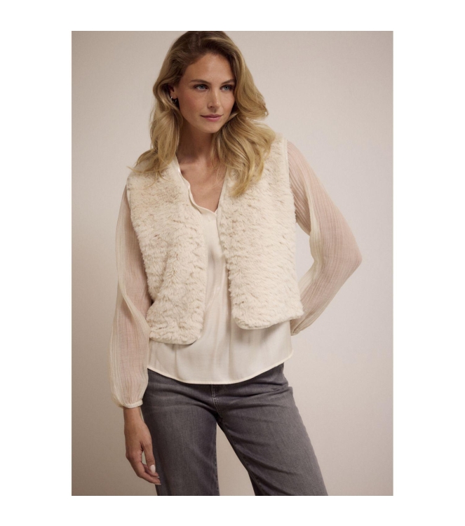 Tramontana Faux Fur Vest 6800 Stone