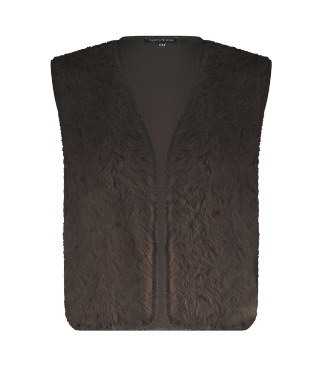 Tramontana Faux Fur Vest 2220 Mid brown