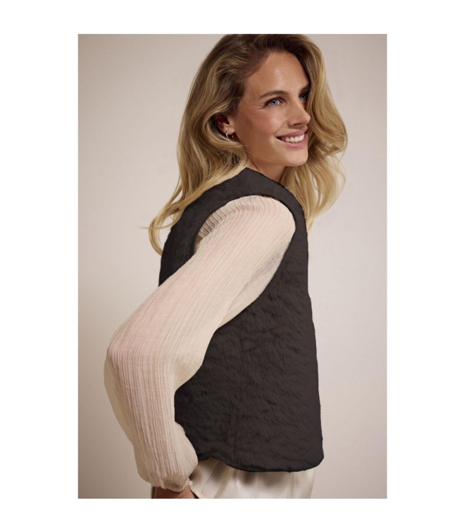 Tramontana Faux Fur Vest 2220 Mid brown