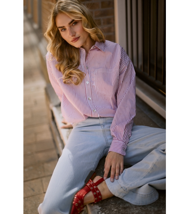 NUKUS Ariana Blouse Stripe 372 kiss/offwhite