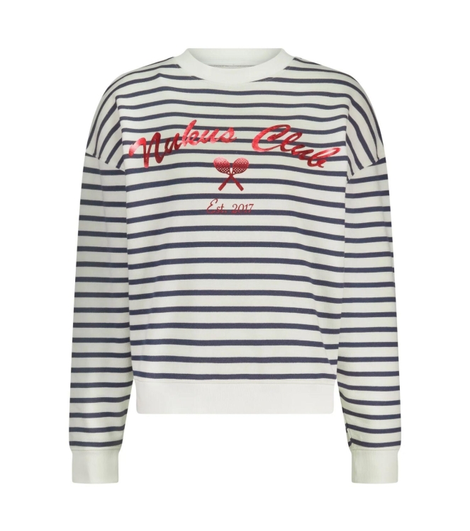NUKUS Paige Sweater Stripe 137 white/blue