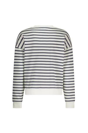 NUKUS Paige Sweater Stripe 137 white/blue