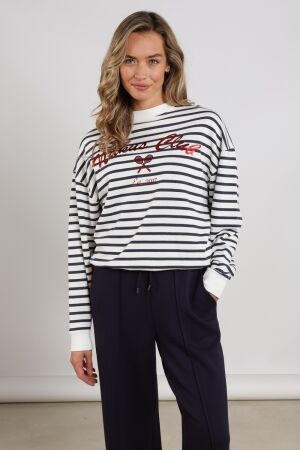 NUKUS Paige Sweater Stripe 137 white/blue