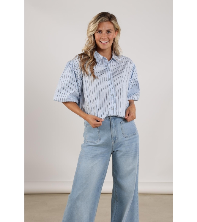 NUKUS Leia Blouse Stripe 312 cloudy