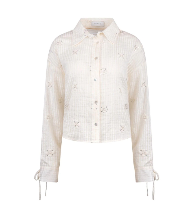 NUKUS Bailey Blouse Beads 17 off white