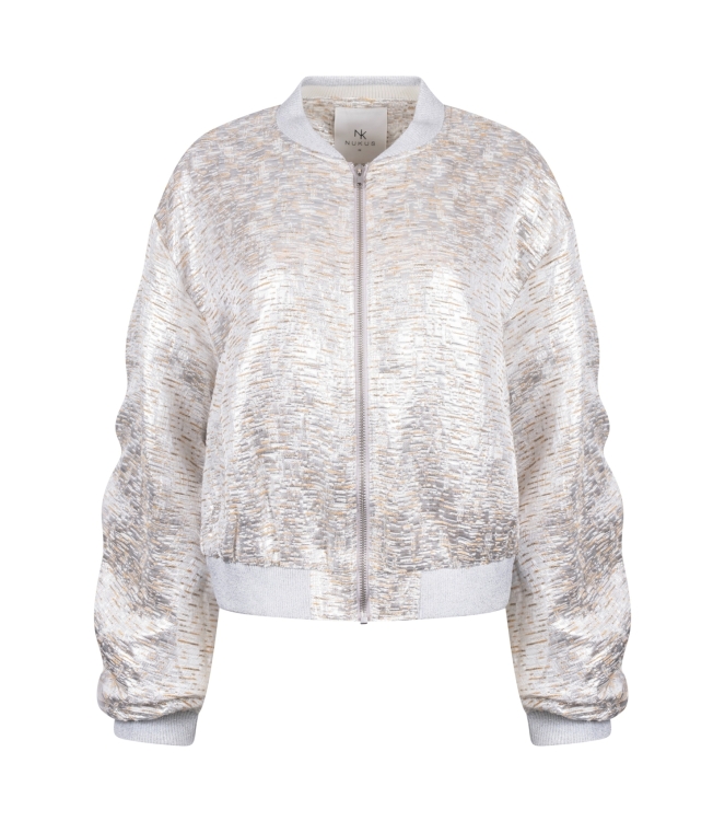 NUKUS Babette Bomber 374 silver/camel