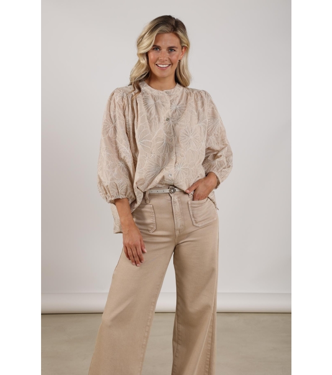 NUKUS Lynn Blouse Embroidery 9 sand