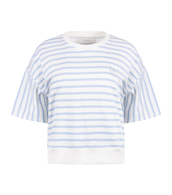 NUKUS Lotte Pullover Stripe 315 offwhite/cloudy