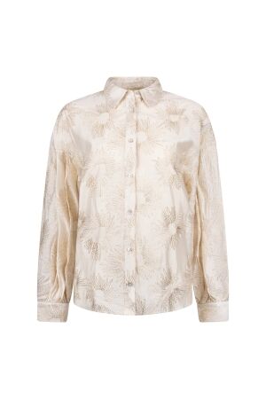 NUKUS Nola Blouse Embroidery 126 offwhite/gold