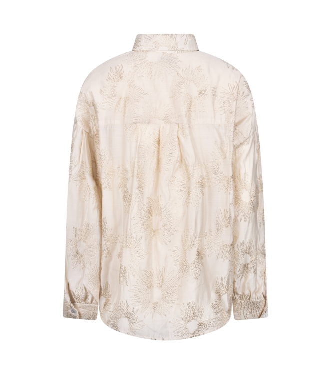 NUKUS Nola Blouse Embroidery 126 offwhite/gold