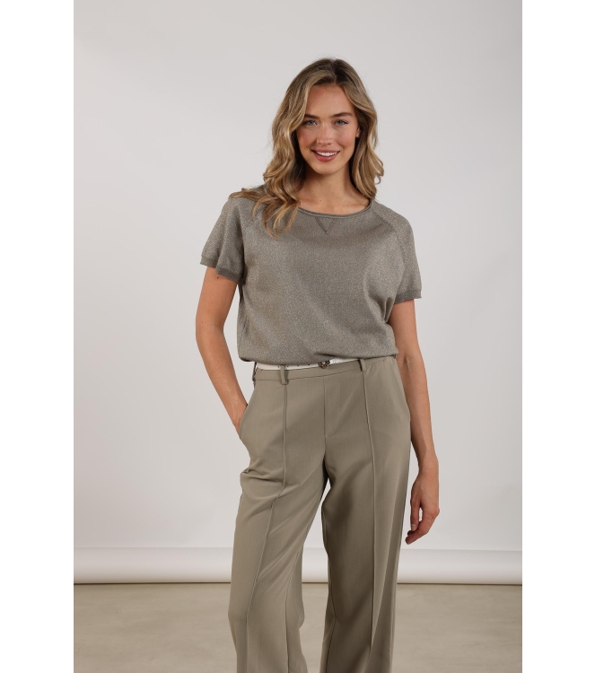 NUKUS Anita Top Lurex 350 army