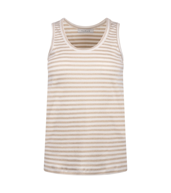NUKUS Steffie Singlet Lurex 126 offwhite/gold