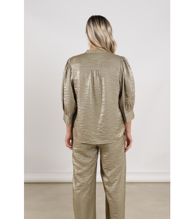 NUKUS Lilly Blouse Shiny 350 army