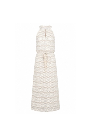 NUKUS Vio Dress Zigzag 126 offwhite/gold