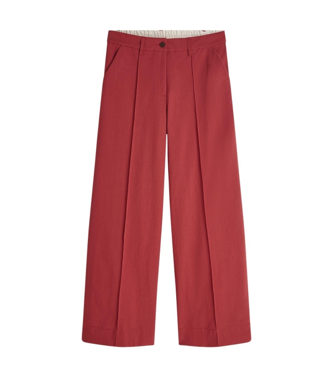 Summum Woman Trousers wide leg Cotton blend 559 Brick red