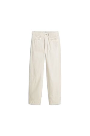 Summum Woman Baggy straight pant Cotton jacquard stripe 122 Ivory