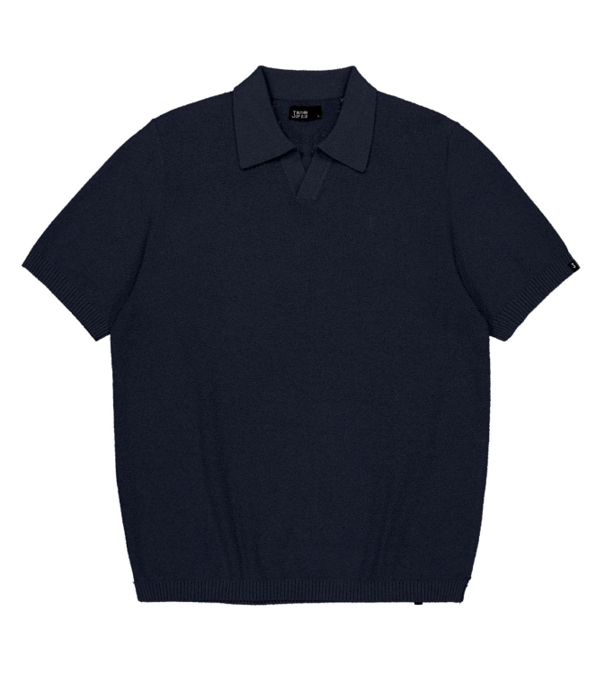 Butcher of Blue Boucle Knit Polo 890 alaska blue