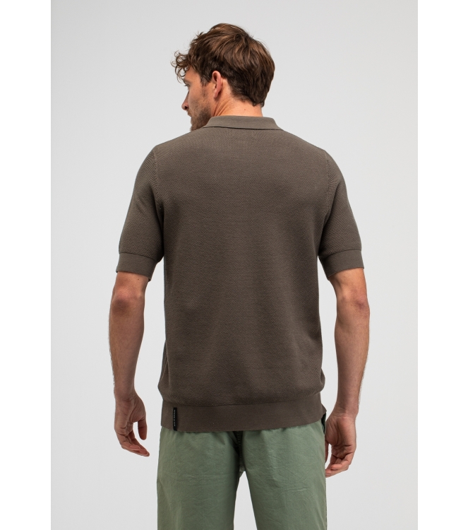 Butcher of Blue Ripley Knit Polo 708 dk. granite green