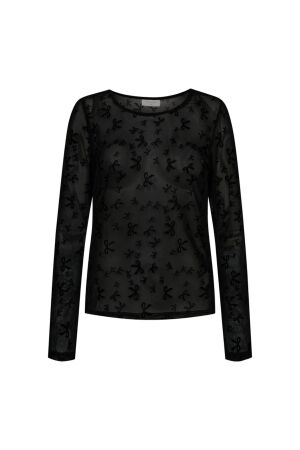 Freequent Flock printed mesh Black