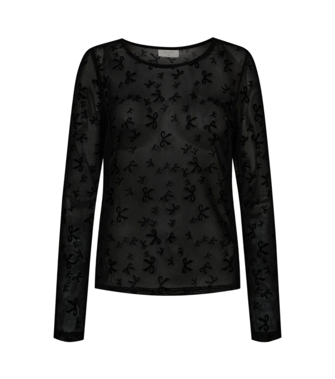 Freequent Flock printed mesh Black