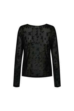 Freequent Flock printed mesh Black