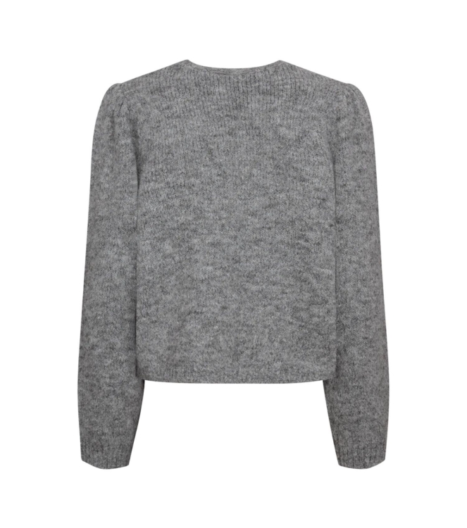 Freequent Plain knit deco ribbon Medium grey mel