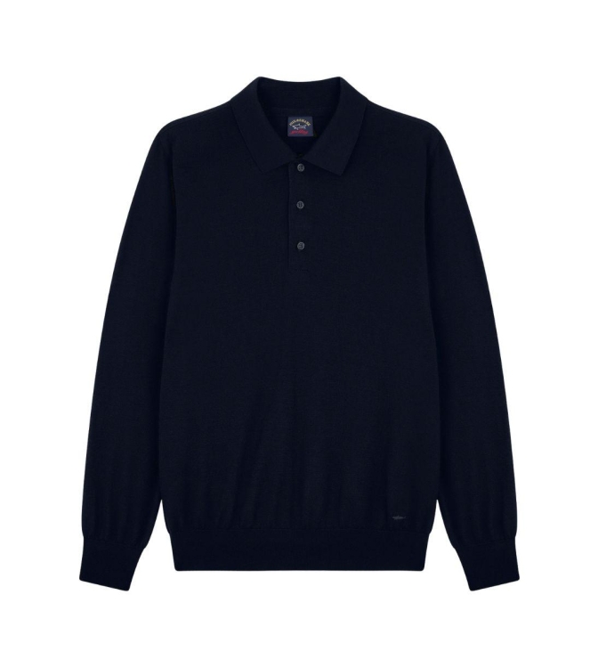 Paul and Shark Superfine merino wool polo 050 Navy