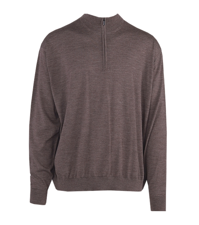 Paul and Shark Superfine merino wool  half zip 812 Dark brown