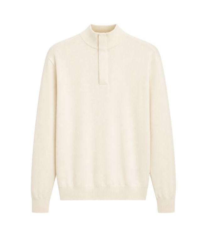 Paul and Shark Summer wool half zip 965 Off white
