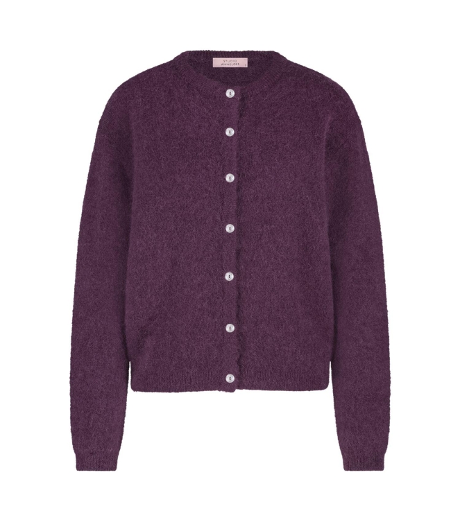 Studio Anneloes Bibi mohair cardigan 3800 blackberry