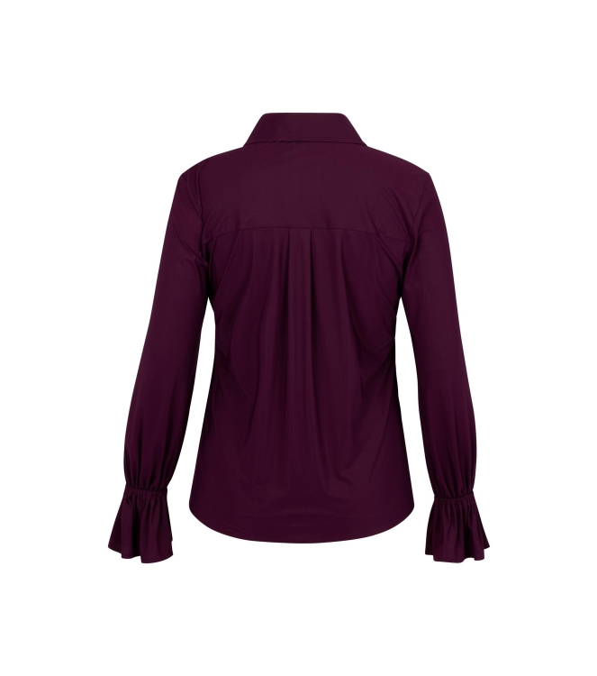 Studio Anneloes Duna ruffle blouse 3800 blackberry