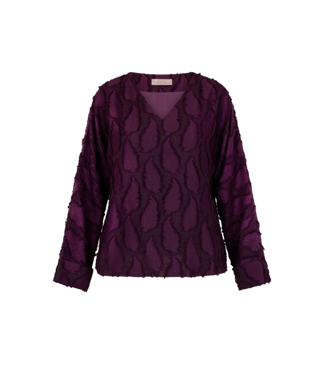 Studio Anneloes Madison jacquard top 3800 blackberry