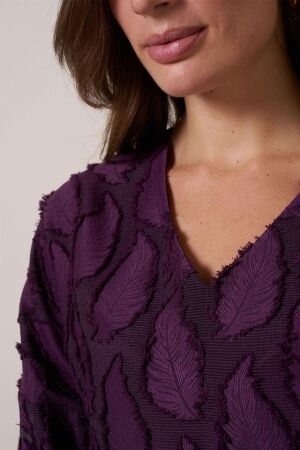 Studio Anneloes Madison jacquard top 3800 blackberry