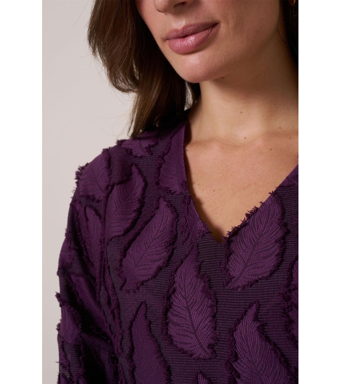 Studio Anneloes Madison jacquard top 3800 blackberry