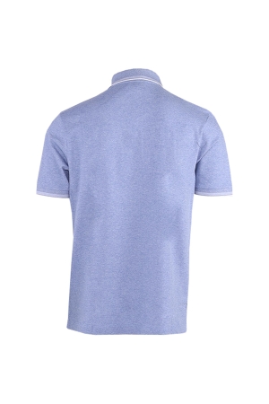 Paul and Shark Jaspe cotton pique polo 991 Light bleu