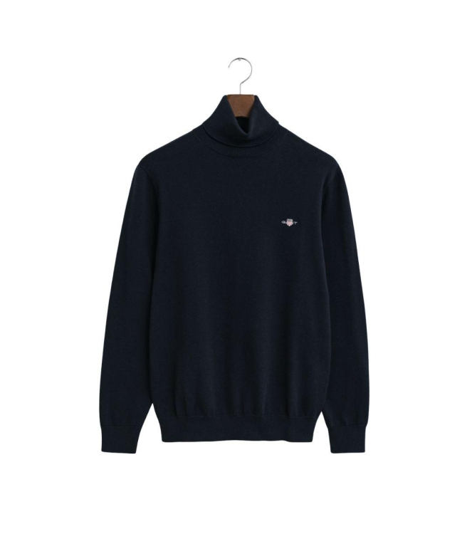 Gant Classic Cotton Turtleneck Sweater 433 evening blue